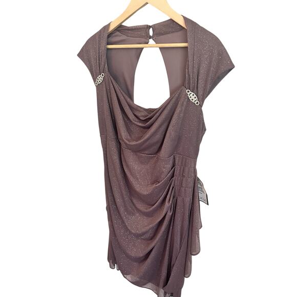 R&M RICHARDS WOMAN FORMAL LAVENDER MINI DRESS  SIZE18W nwt - Picture 5 of 10